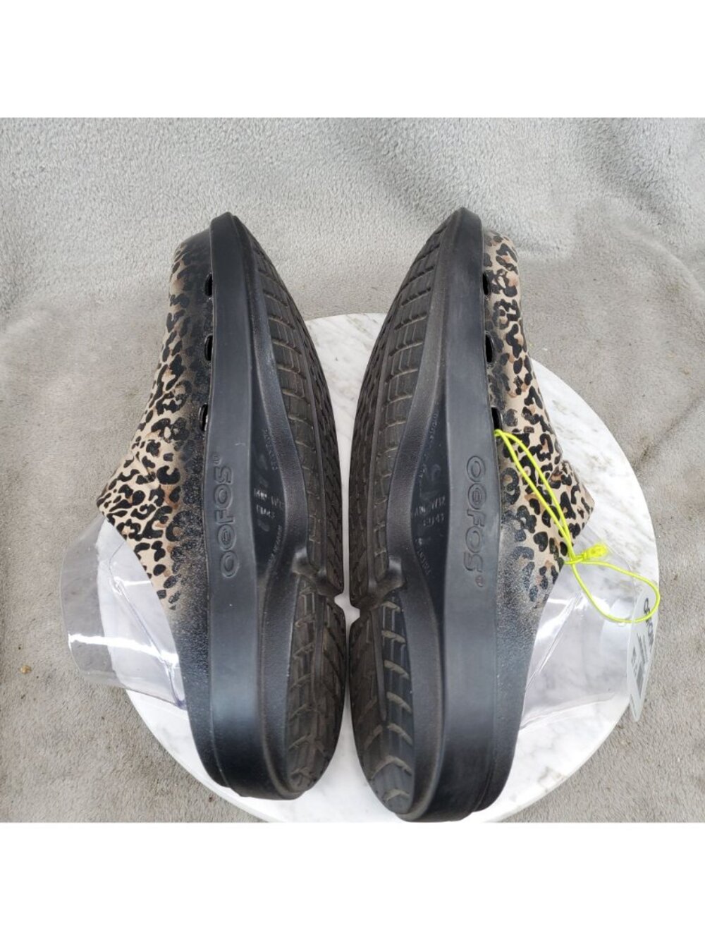 Oofos Shoes Womens Size 12 OOcloog Brown Black Leopard Print Clogs *NWT* - Picture 6 of 10